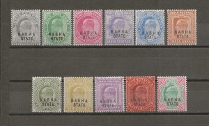 INDIA/NABHA 1903/09 SG 37/46 MINT Cat £90