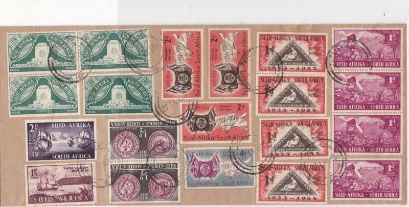 South Africa 1956 Nigel Cancel Multi Subjects Plenty of Stamps Cover Ref 29310