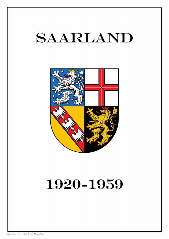 SAARLAND SAAR SARRE GERMANY 1920-1959 PDF (DIGITAL)  STAMP ALBUM PAGES 