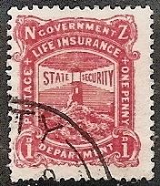 NEW ZEALAND OY14 USED 1931 1p scar Lighthouse