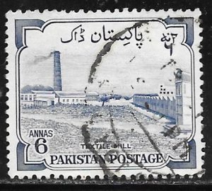 Pakistan 74: 6a  Textile Mill, West Pakistan, used, F-VF