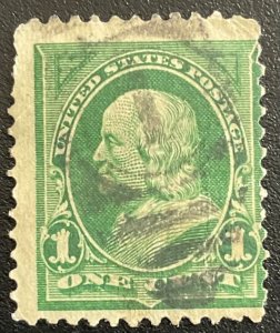 US #279 Used Faults Benjamin Franklin SCV $.50 L1