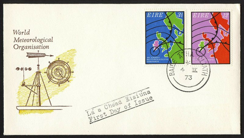 wc061 Ireland 1973 World Meteorological Organization FDC first day cover