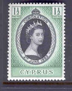 CYPRUS 167 MNH QUEEN ELIZABETH CORONATION