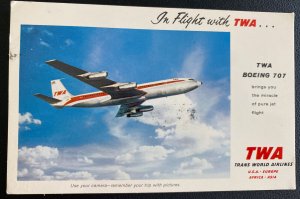 1960 Santa Fe MN USA Postcard Cover To Washington DC TWA Boeing 707