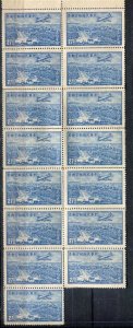 CHINA; 1946 early Republic Airmail issue $27 MINT MNH Margin BLOCK