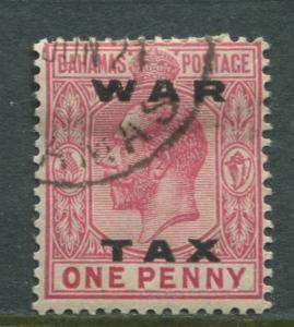 Bahamas -Scott MR12 - Queens Staircase War Tax -1919 - Used - Single 1p Stamp