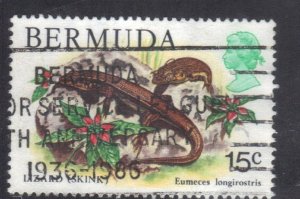 BERMUDA  SC# 370  **USED** 15c   1978-79  LIZARD  SEE SCAN