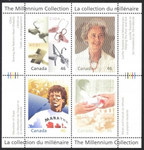 Canada Sc# 1824 MNH Souvenir Sheet 2000 46c Hearts of Gold