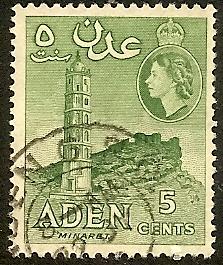 Aden  48 Used 1956 5c Minaret