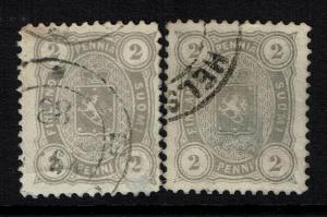 Finland SC# 25, Used, two varieties, each have a thin - Lot 082217