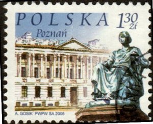 Poland 3763 - Used - 1.30z Hygea Monument / Library, Poznan (2005) (cv $0.55) +