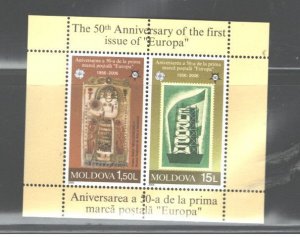 MOLDOVA 2005 50th ANNIVERS..EUROPE MS#498;  1MS=$1.75  MNH;