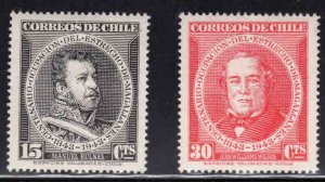 Chile #233-34 ~ Straits of Magellan ~ Mint, HM  (1944)