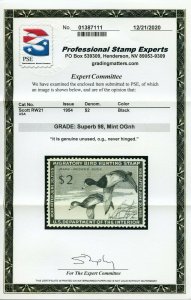 #RW21 Mint-Sup-OG-NH 98 PSE Cert (Option: Add $14 for 1 Day Express) 1/12/21 GP 