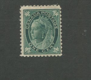 Queen Victoria 1897 Canada 1c Postage Blue Green Stamp #67 Scott Value $45