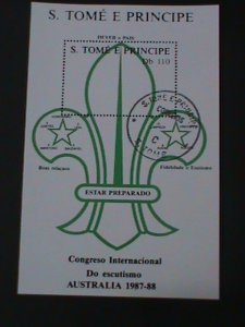 ST. THOMAS-1988 INTL. CONGRESS OF SCOUT -AUSTRALIA CTO S/S VFFANCY CANCEL