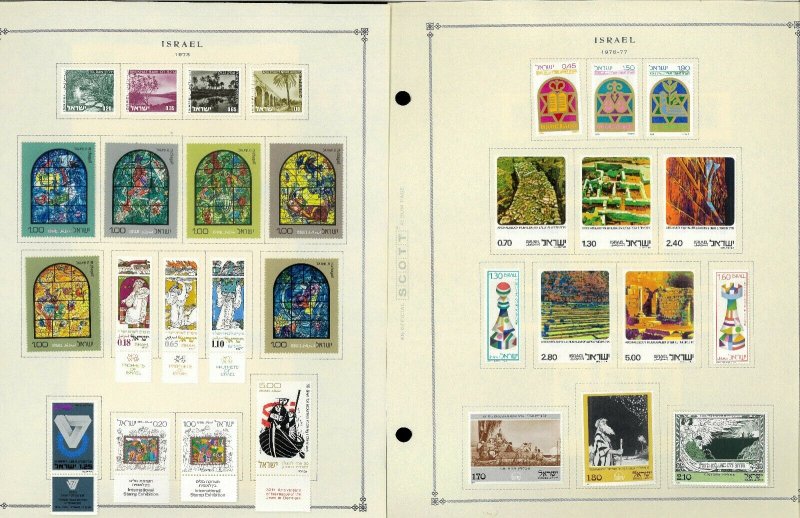 Israel 1948-1999 M & U Hinged on Scott International Pages