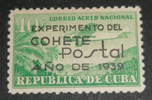 Cuba 1939 Airmail - Experimental Rocket Post MH