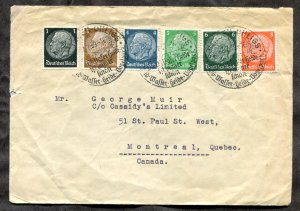 d100 - GERMANY 1939 Hindenburg Issues on Cover to Canada