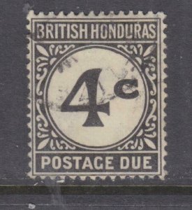 BRITISH HONDURAS, POSTAGE DUE, 1923 ordinary paper, 4c. Black, used.