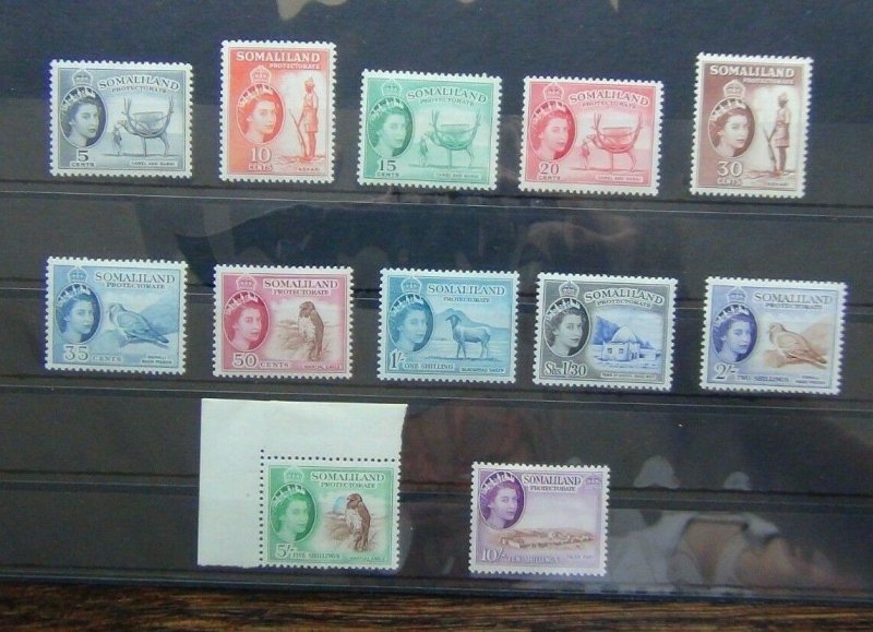 Somaliland Protectorate 1953 - 1958 to 10s LMM SG137 - SG148