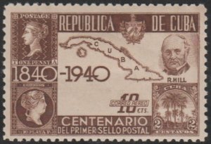 1940 Cuba Stamps Sc C32 Sir Rowland Hill,Map of Cuba NEW