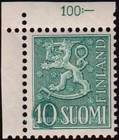 Finland SG#529 Mint - 1954 10m.  - Heraldic, Lions