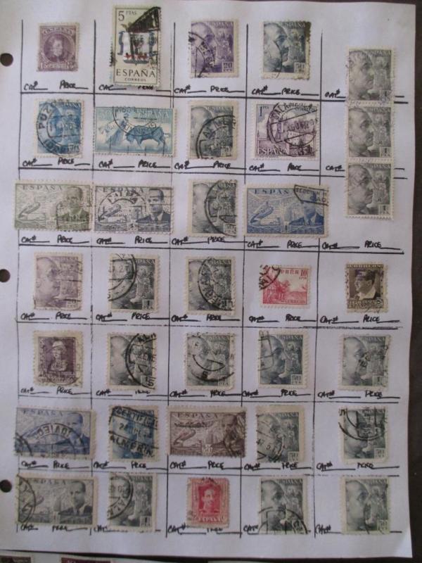 175 Spain Hinged On Pages- Unchecked - As Received - See Scans (R15)
