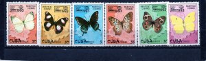 CUBA 1993 BUTTERFLIES SET OF 6 STAMPS MNH