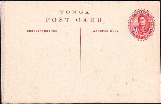 TONGA 1d pictorial postcard THE PALACE & CHAPEL Nukualofa - unused.........34092