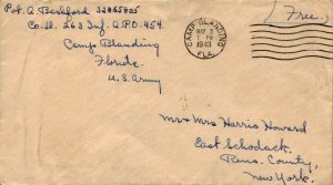 United States A.P.O.'s Soldier's Free Mail 1943 Camp Blanding, Fla. [A.P.O. 4...