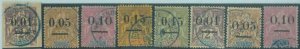 88096 - MADAGASCAR -  STAMPS :  Yvert  # 51/55 + 51II / 53II    VERY  FINE Used