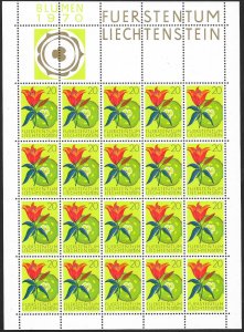 LIECHTENSTEIN (80) All different Sheets of stamps ALL Mint Never Hinged