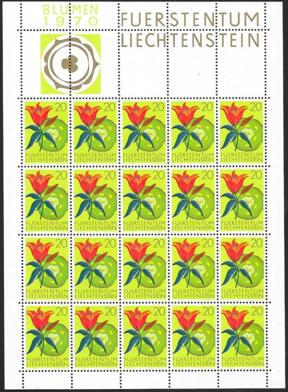 LIECHTENSTEIN (80) All different Sheets of stamps ALL Mint Never Hinged