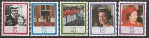 FIJI SG714/8 1986 60th BIRTHDAY OF QEII MNH