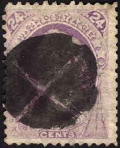 #153 24c Purple 1870 Used Rich Color CV $200+