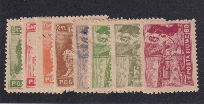 Fiume Scott # 46 -  53 Set F-VF OG mint previously hinged scv $ 62 ! see pic !