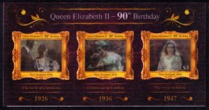 New Zealand 2016 QEII 90th Birthday 3D Stamps Mint MNH Miniature Sheet