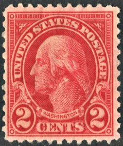 SC#634 2¢ Washington Single (1926) No Gum/Uncancelled