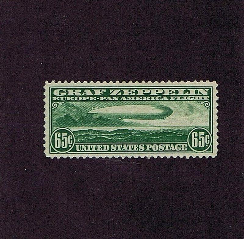 SC# C13 UNUSED ORIG GUM HINGED 65 CENT AIRMAIL GRAF ZEPPELIN 1930 2019 PSAG CERT