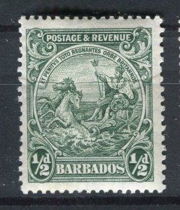 BARBADOS; 1938 early GVI pictorial issue fine Mint hinged 1d. value