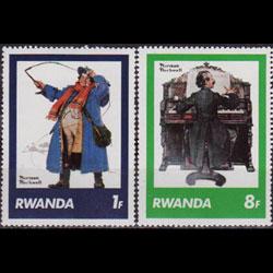 RWANDA 1981 - Scott# 1030-1 Paintings 1-8f LH