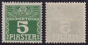 Austria Levant - 1908 - Scott #J11a - MH - Numeral