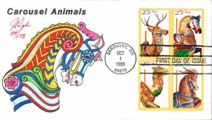 #2390-93 Carousel Animals Pugh FDC