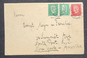 WWII WW2 Nazi German Third Reich Postal cover North Port LI New York USA 1932