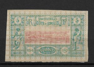 Somali Coast 1894, 5c, Scott # 9, VF Condition Mint Hinged*,No Gum !! (YK-2)