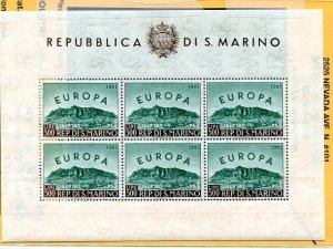 San Marino #490 sheet Mint VF NH    - Lakeshore Philatelics