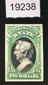 MOMEN: US STAMPS # O68P4 PROOF ON CARD LOT #19238