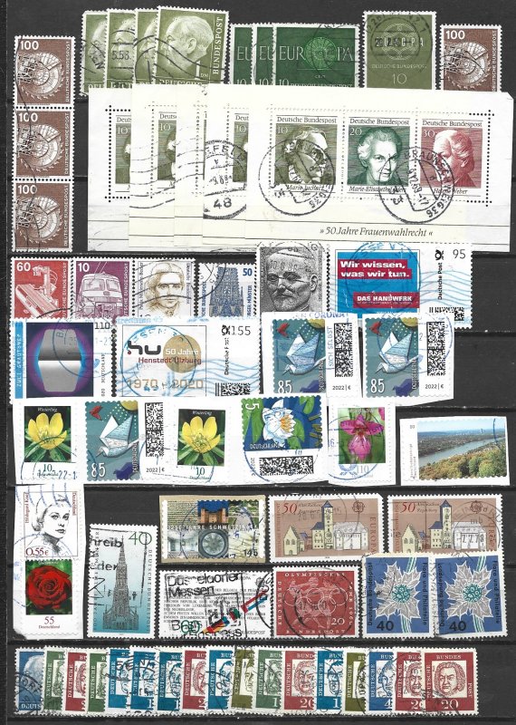 COLLECTION LOT 7885 GERMANY 54 STAMPS + 5 SS CLEARANCE CV+$20